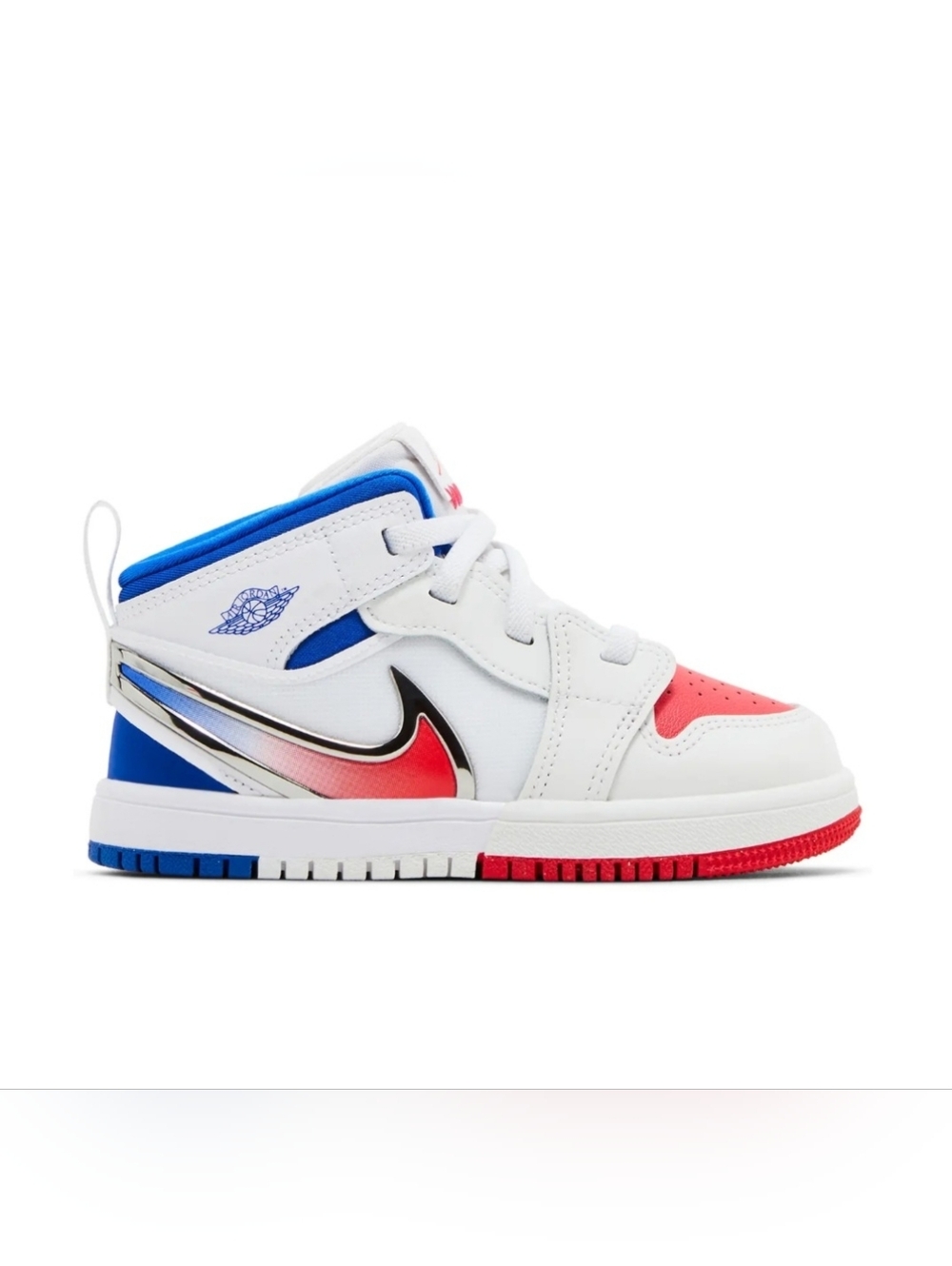 Air Jordan 1 Mid RM EasyOn TD 'White Racer Blue Red' size 10c